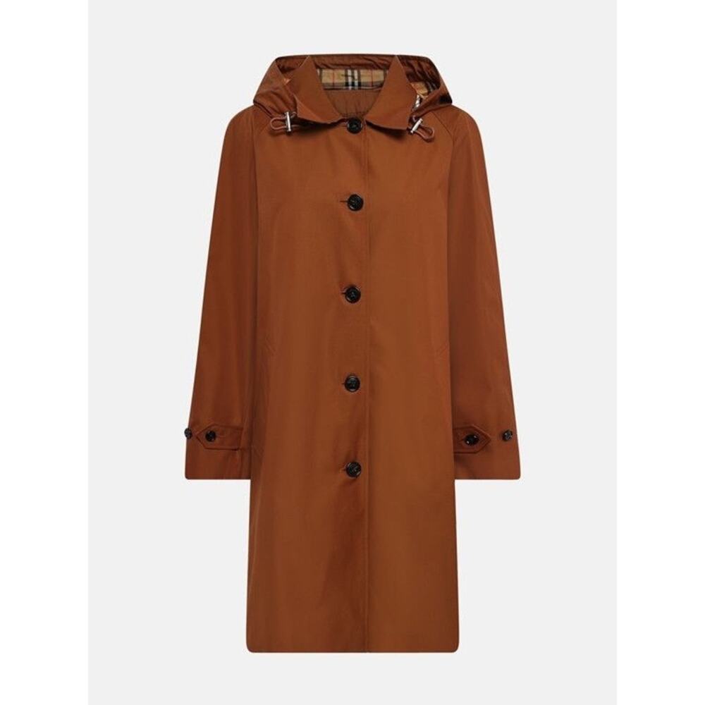 Burberry Women’s Hooded Single-Breasted Coat with hood New US4